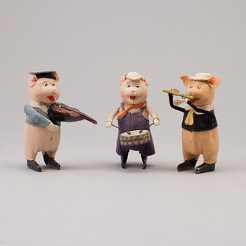 Three Schuco toys, Germany, 1930's.