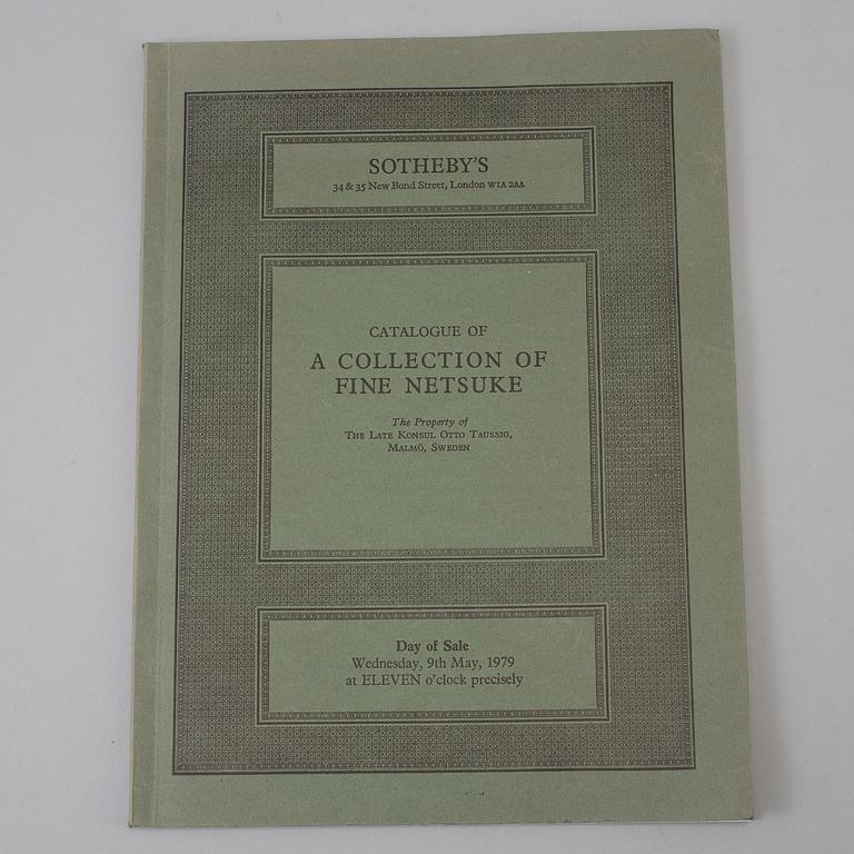 A set of five books about Netsuke, and a catalog.