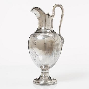 A silver claret jug, David Andersen, Norway, early 20th Century.