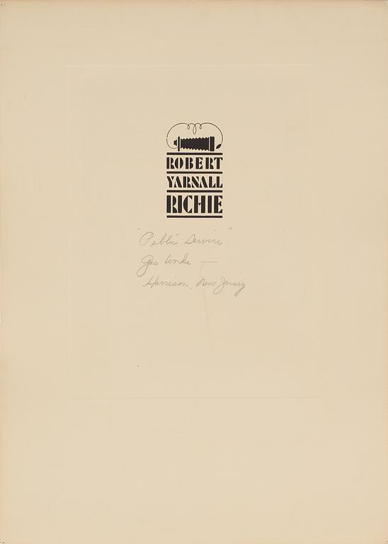 ROBERT YARNALL RICHIE, fotografi, signerad.