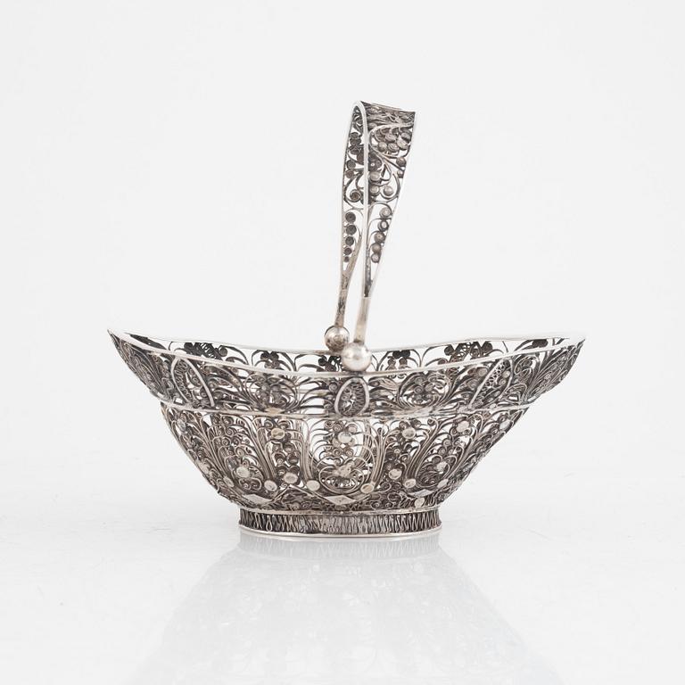 A Polish Silver Sweet-Meat Basket, 19th Century, stamped Krakow.