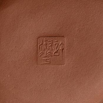 A group of three yixing 'gongfu' teapots, China, 1980s.