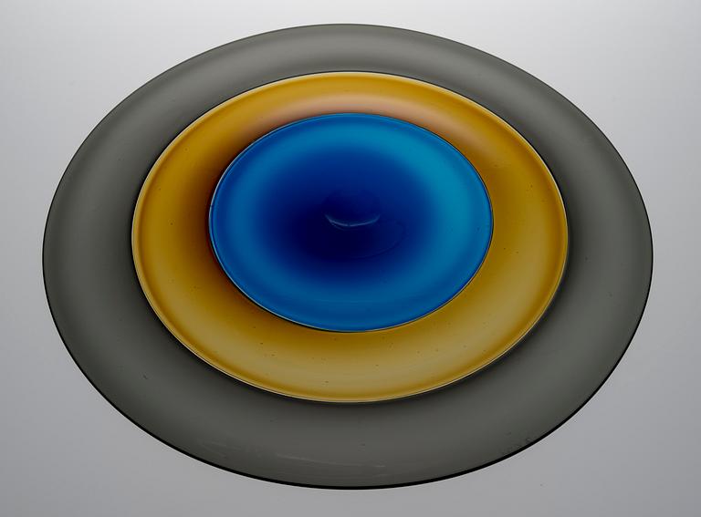 JANNE RAHUNEN, GLASSKULPTUR. "Volume", sign. JR NJ 2014.