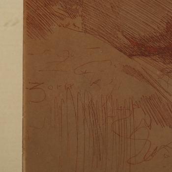 ANDERS ZORN, etsning, signerad i tryck.