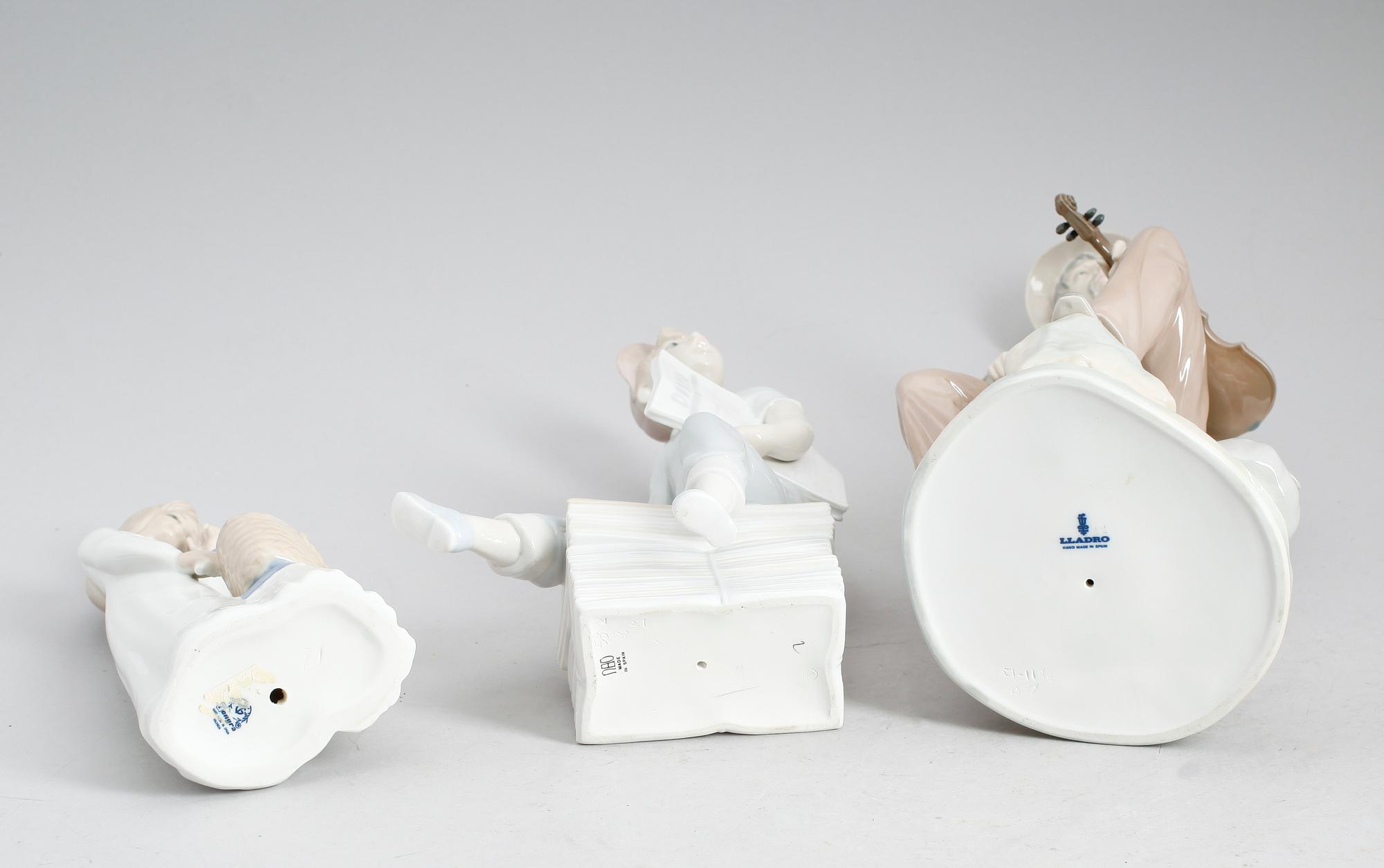 FIGURER, 3 st, porslin, Spanien.