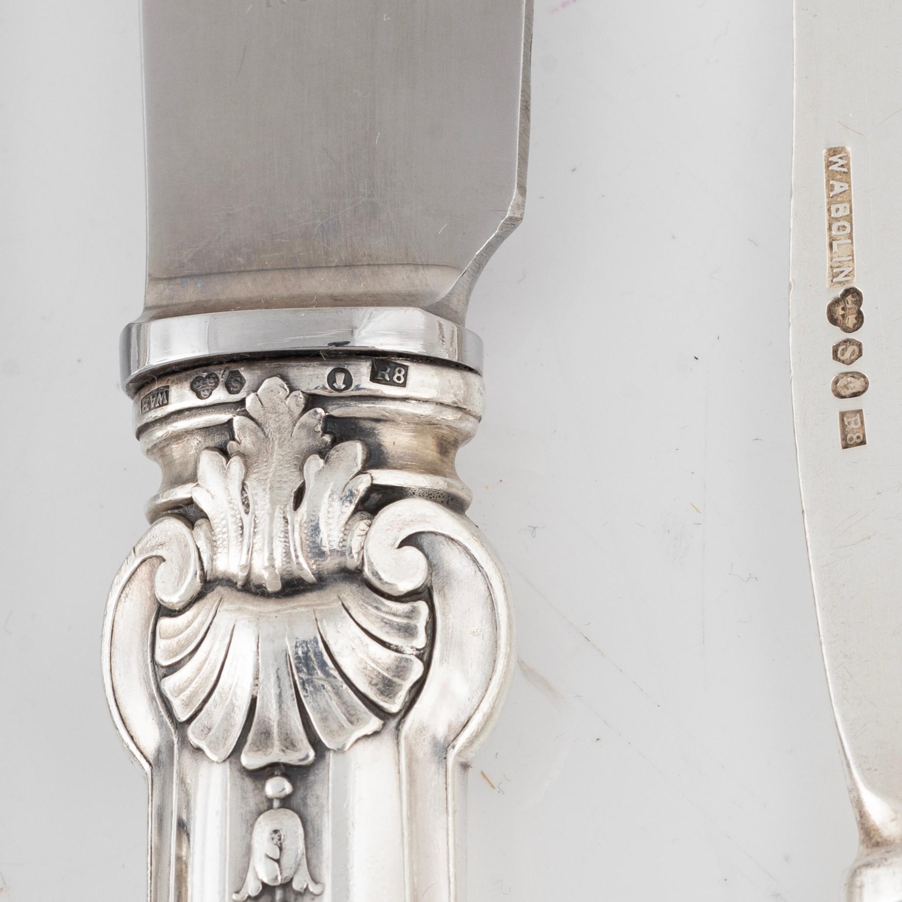 A Swedish Silver Cutlery, W.A. Bolin 'Model B', Stockholm 1937-1957 (126 pieces).