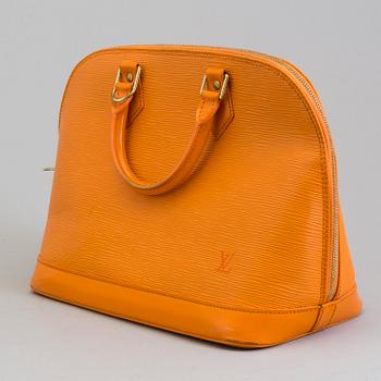 LOUIS VUITTON, an orange Epi leather 'Alma' bag.