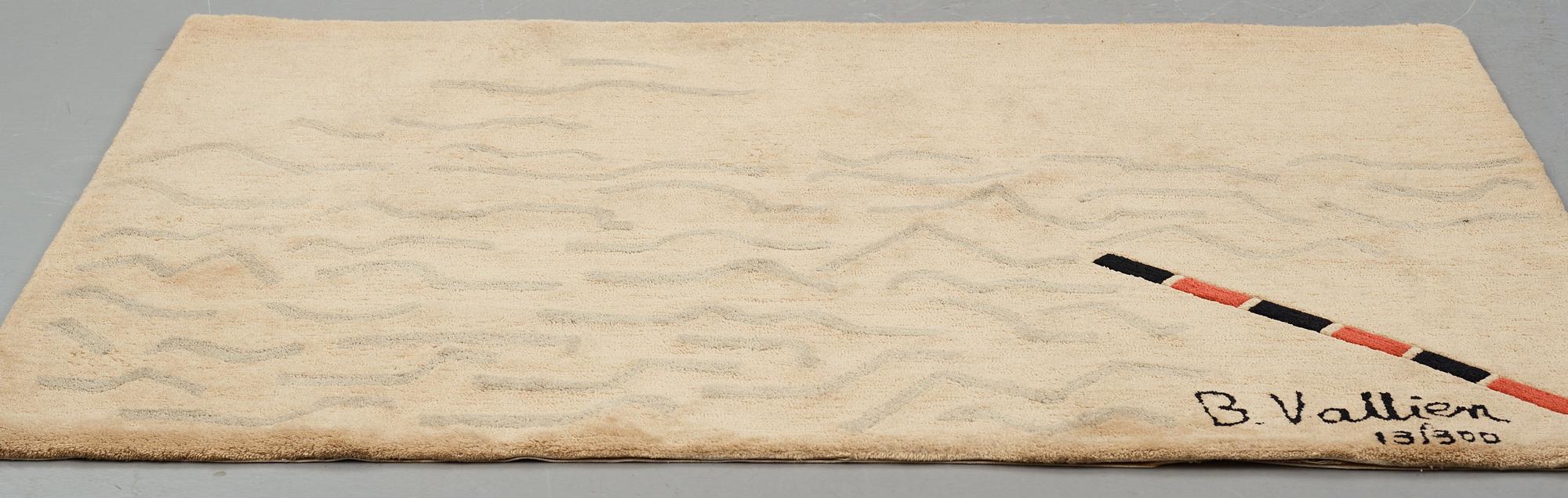 Bertil Vallien, Matta, ”Marker” (Sjömärke), tuftad, ca 139,5-140,5 x 196-199 cm, signerad B. Vallien 13/300.