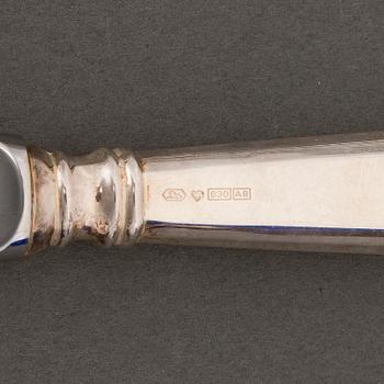 A 48-pcs set of silver cutlery with seashell decoration, Finnish hallmarks, Turku and Hämeenlinna 1956-1983.