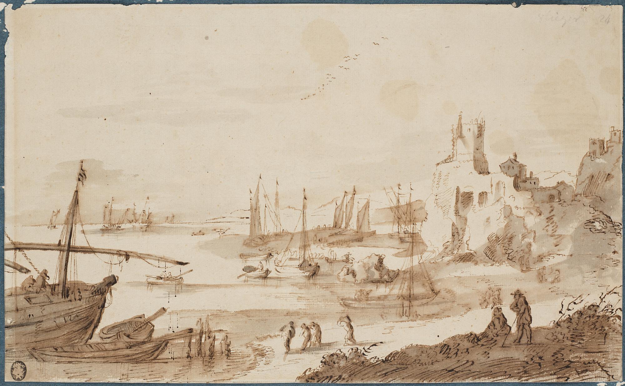 PAUL BRIL, circle of. Unsigned. inkwash 18.5 x 30.5 cm.