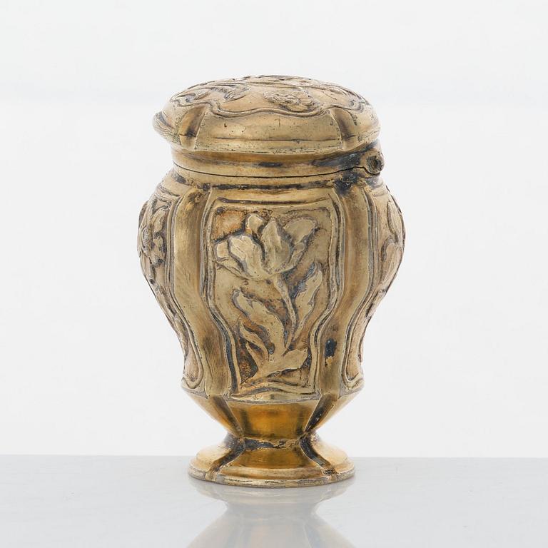 A Swedish Rococo silver-gilt snuff-box, mark of Niklas Lund, Stockholm 1756.