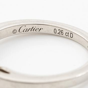 Cartier, ring platinum with round brilliant-cut diamonds.