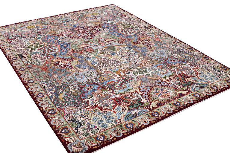 A carpet, Kashmar, c. 388 x 299 cm.