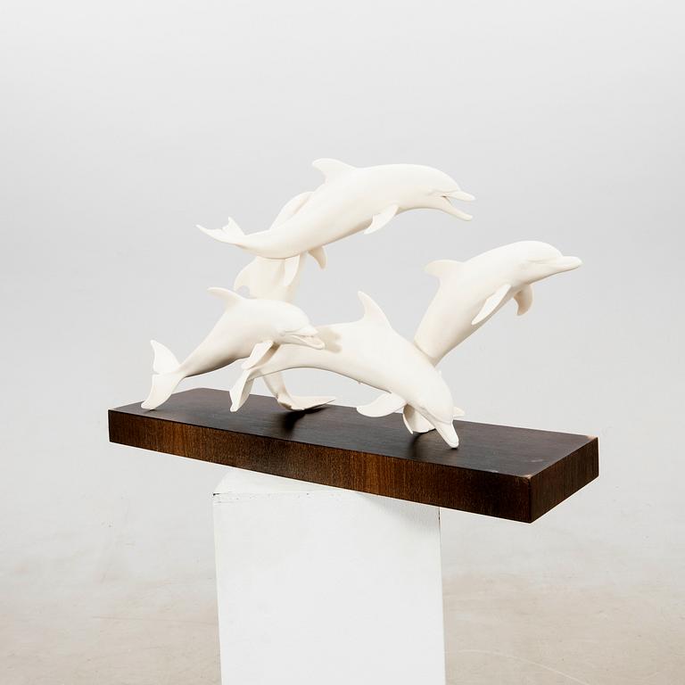 Günther Granget, Figurgrupp "Dolphins", Hutschenreuther, Tyskland,