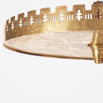 Alf Munthe, a Swedish Grace ceiling lamp, executed by H. Person, Sweden 1920s.