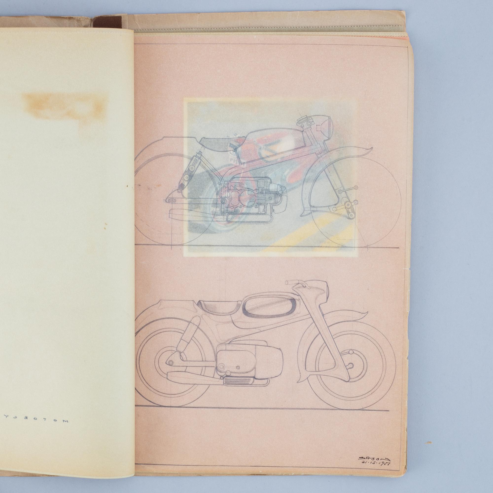 Sixten Sason, watercolours, 9, signed and dated -51.