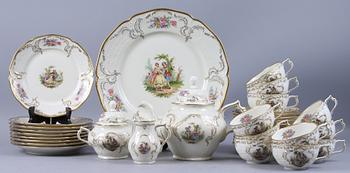TESERVIS, 22 delar, porslin, "Sanssouci", Rosenthal.