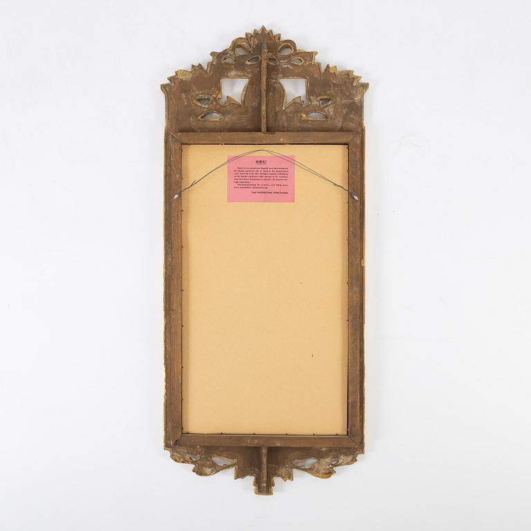 A Gustavian style mirror, mid 20th Century.