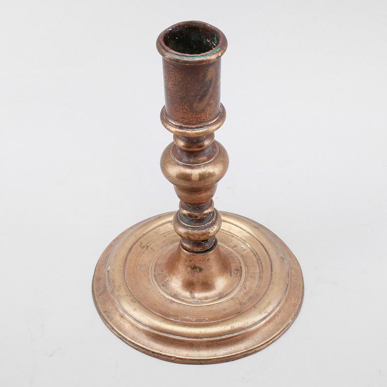 LJUSSTAKE, mässing, barock, 1700-tal.