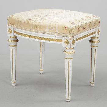 TABURETT, gustaviansk, Carl Johan Wadström (1758-1816), stolmakare i Stockholm.