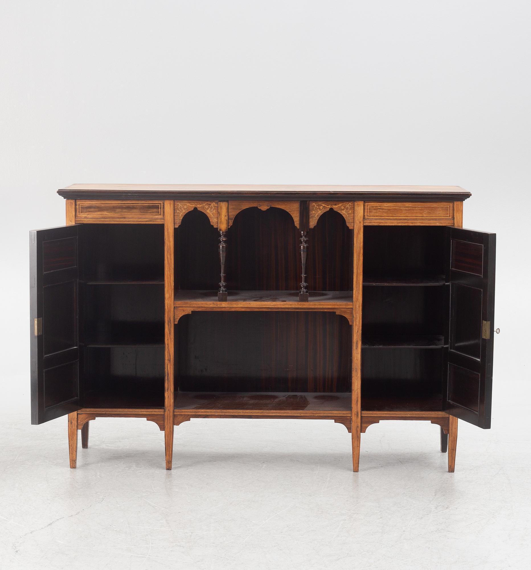 A sideboard, James Shoolbred & Co, London, England, circa 1900.