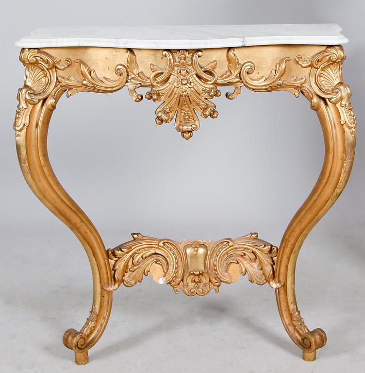 KONSOLBORD, rokokostil, 1800-talets andra hälft.
