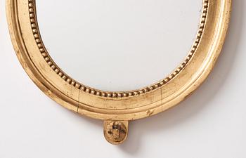 A pair of Gustavian two-light giltwood girandoles by J. Åkerblad (master 1756-1799).