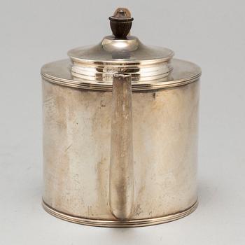 An end of the 18th Century  Dutch silver teapot.