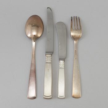 A 20 piece Swedish silver cutlery   "Rosenholm" from Guldsmedsaktiebolaget in Stockholm, 20th century.