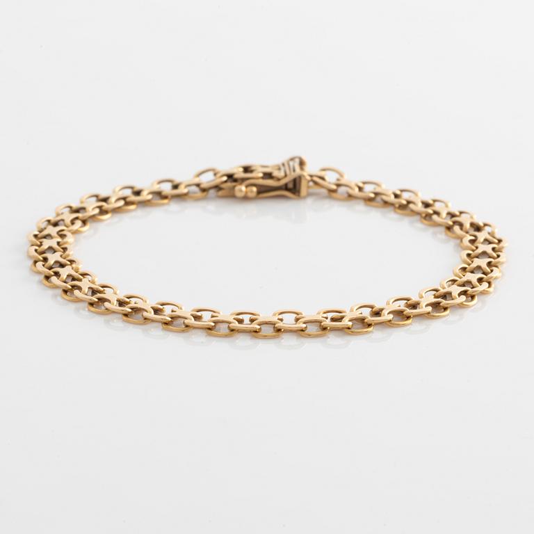 Armband 18K guld, X-länk.