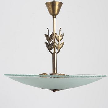 Harald Notini, taklampa, modell "11445", Arvid Böhlmarks Lampfabrik, Stockholm, 1940-tal.