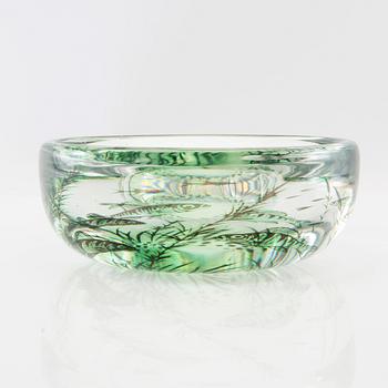 Edward Hald, a "Fish graal" glass bowl, Orrefors.