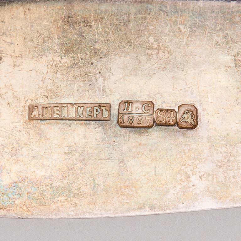 A Russian silver ladle, Moscow 1897.