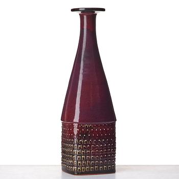 Stig Lindberg, a stoneware sang de boeuf glazed floor vase, Gustavsberg Studio, Sweden 1970.
