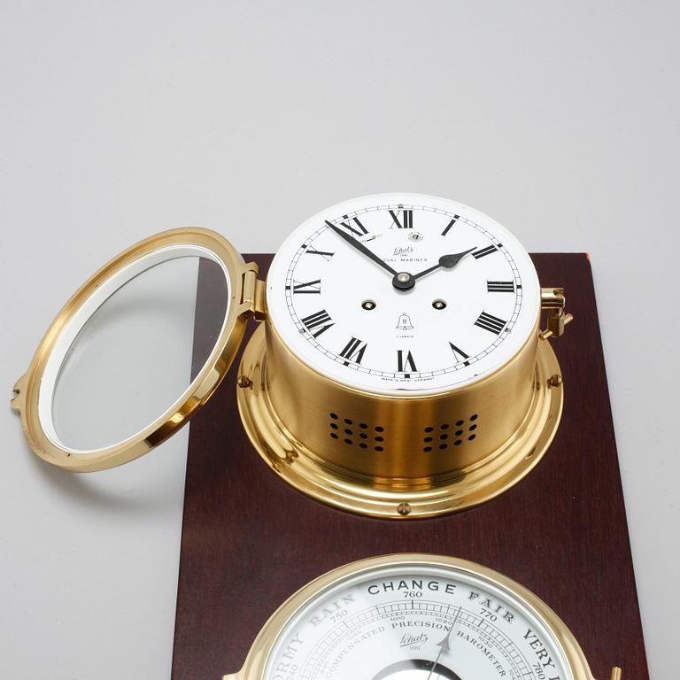 A barometer and clock by Schatz, Germany, second half of the 20th century.