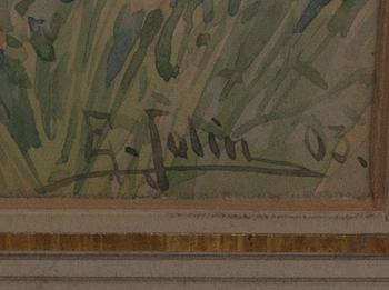 ELLEN JOLIN, akvarell, signerad och daterad 03.