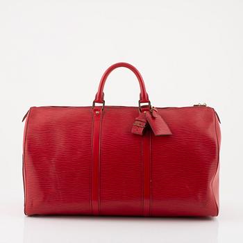 Louis Vuitton, weekendbag "Keepall Epi 50", 1990.
