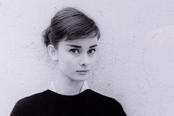 Per-Olow Anderson, "Audrey Hepburn photographed on the set for War and Peace, 1955.".