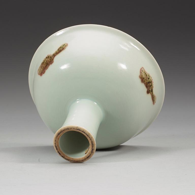 A 'Three fish' stem cup, Qing Dynasty with Xuandes six character mark.