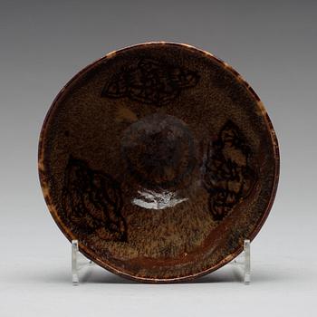 A Jizhou tortoiseshell-glazed bowl, Song dynasty (960-1279).