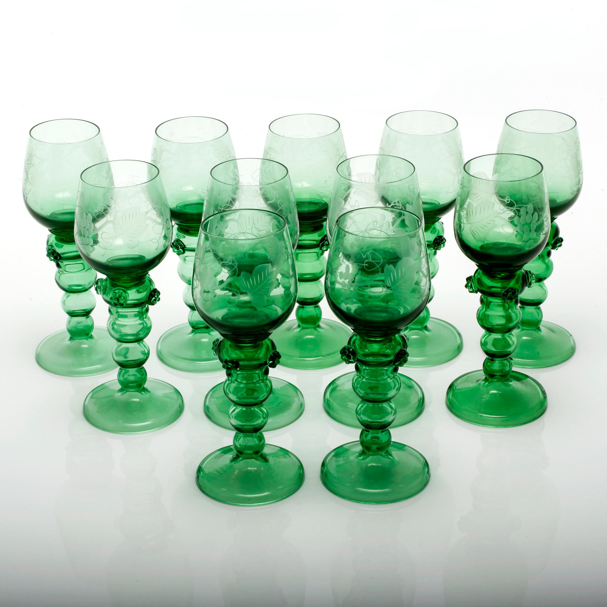 VINGLAS/REMMARE, 11 st, glas, 1900-tal.