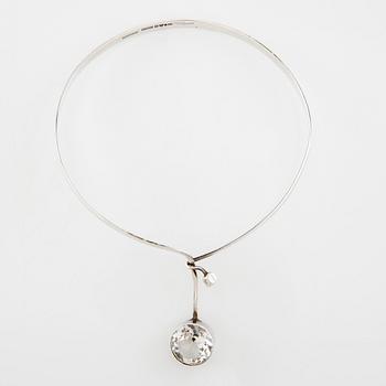 Gert Thysell, necklace silver and faceted rock crystal, Malmö 1967.