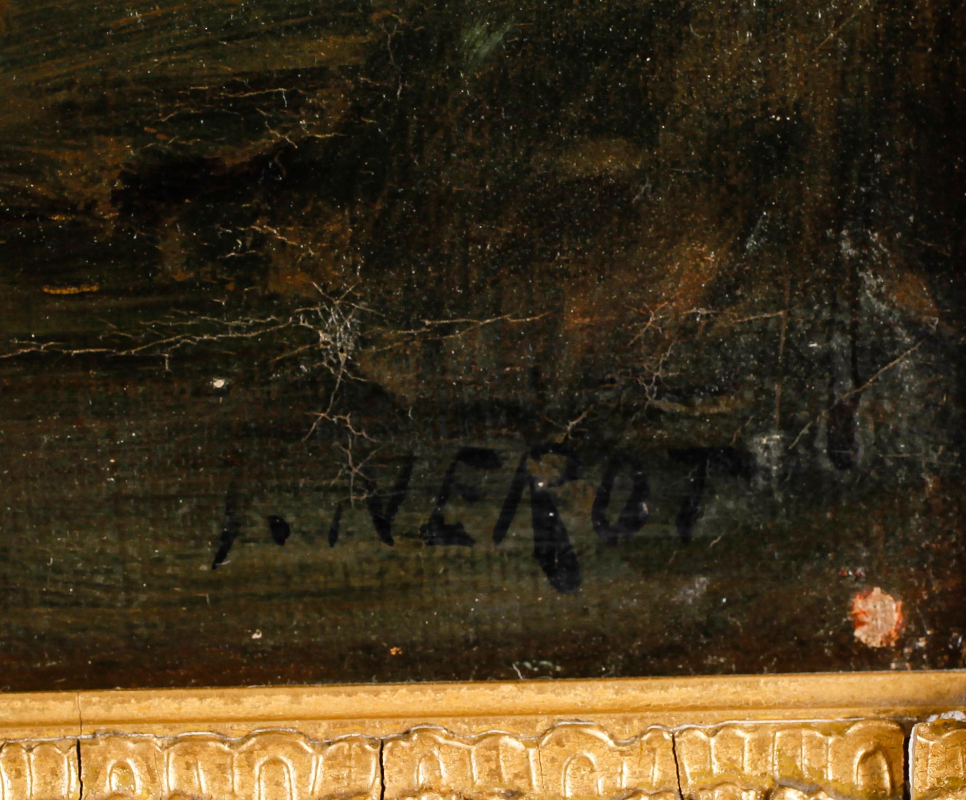 OKÄND KONSTNÄR, olja på duk, signerad I Nerot, 1900-tal.