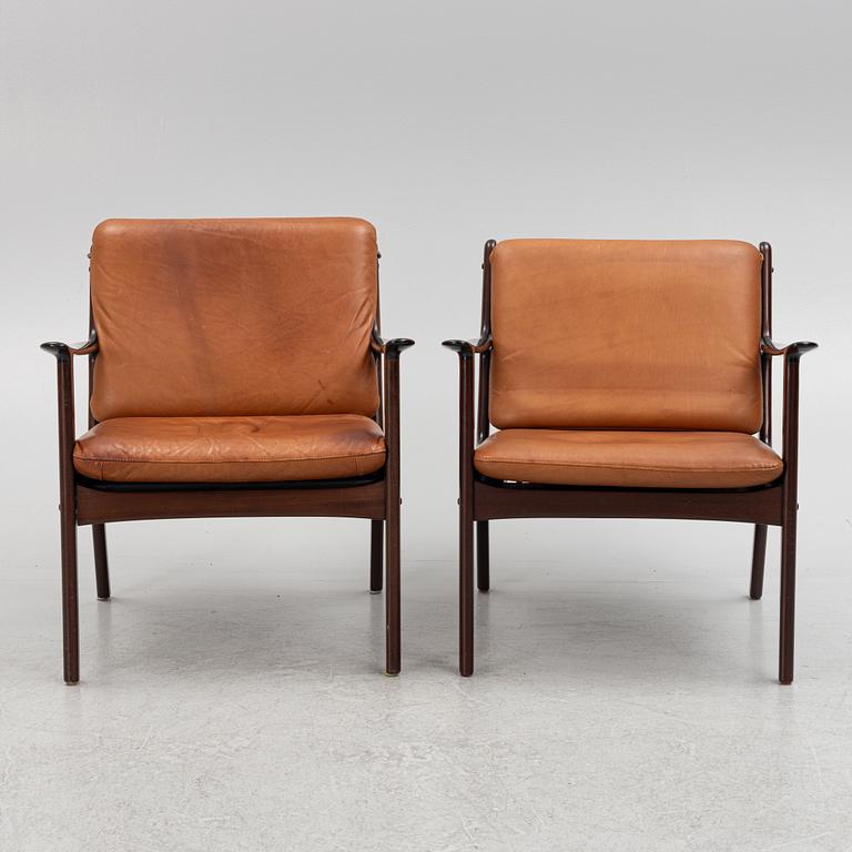 Ole Wanscher, armchairs, a pair, PJ112, Poul Jeppesen, Denmark, 1950s/60s.