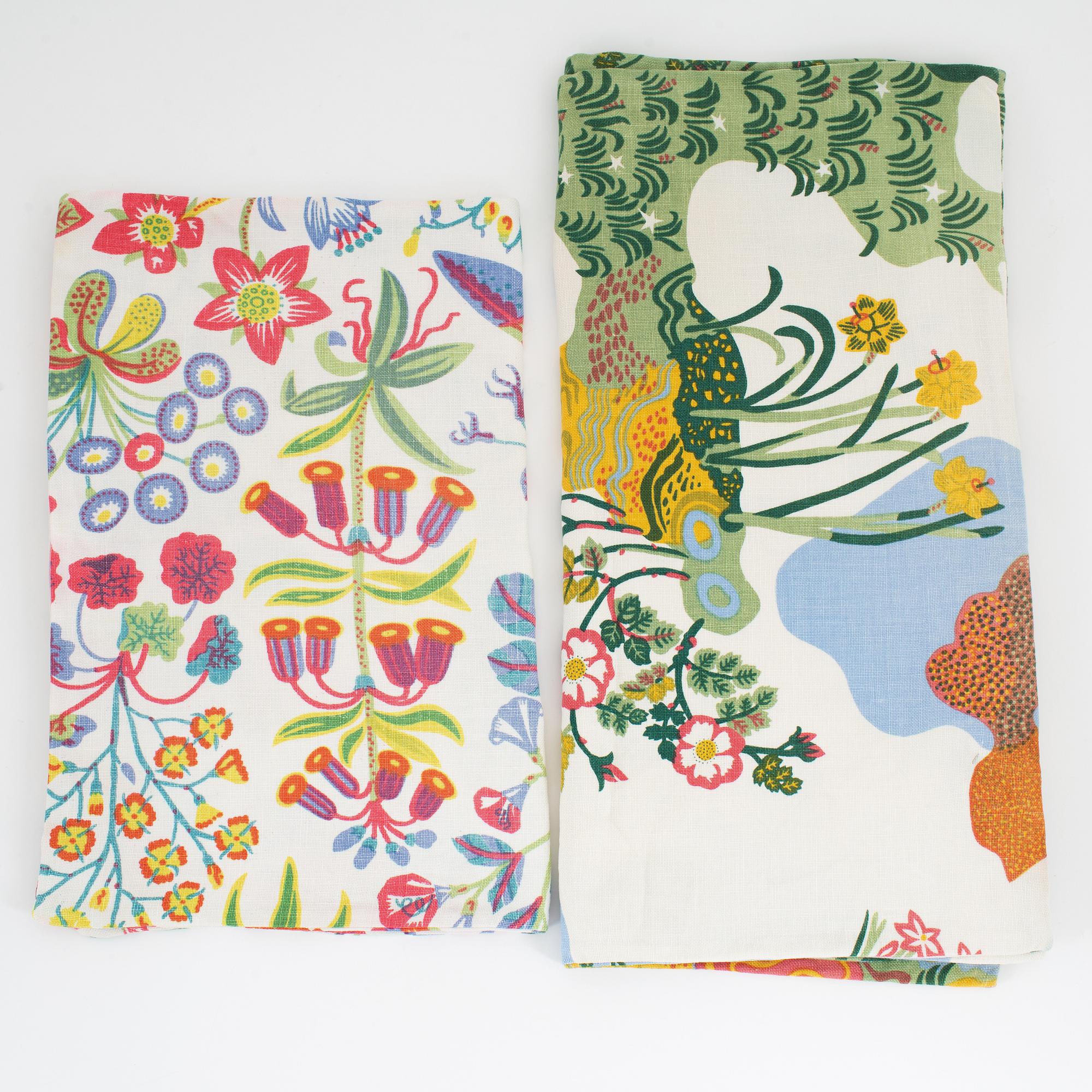 Josef Frank, fifteen decorative pillow covers, Firma Svenskt Tenn.