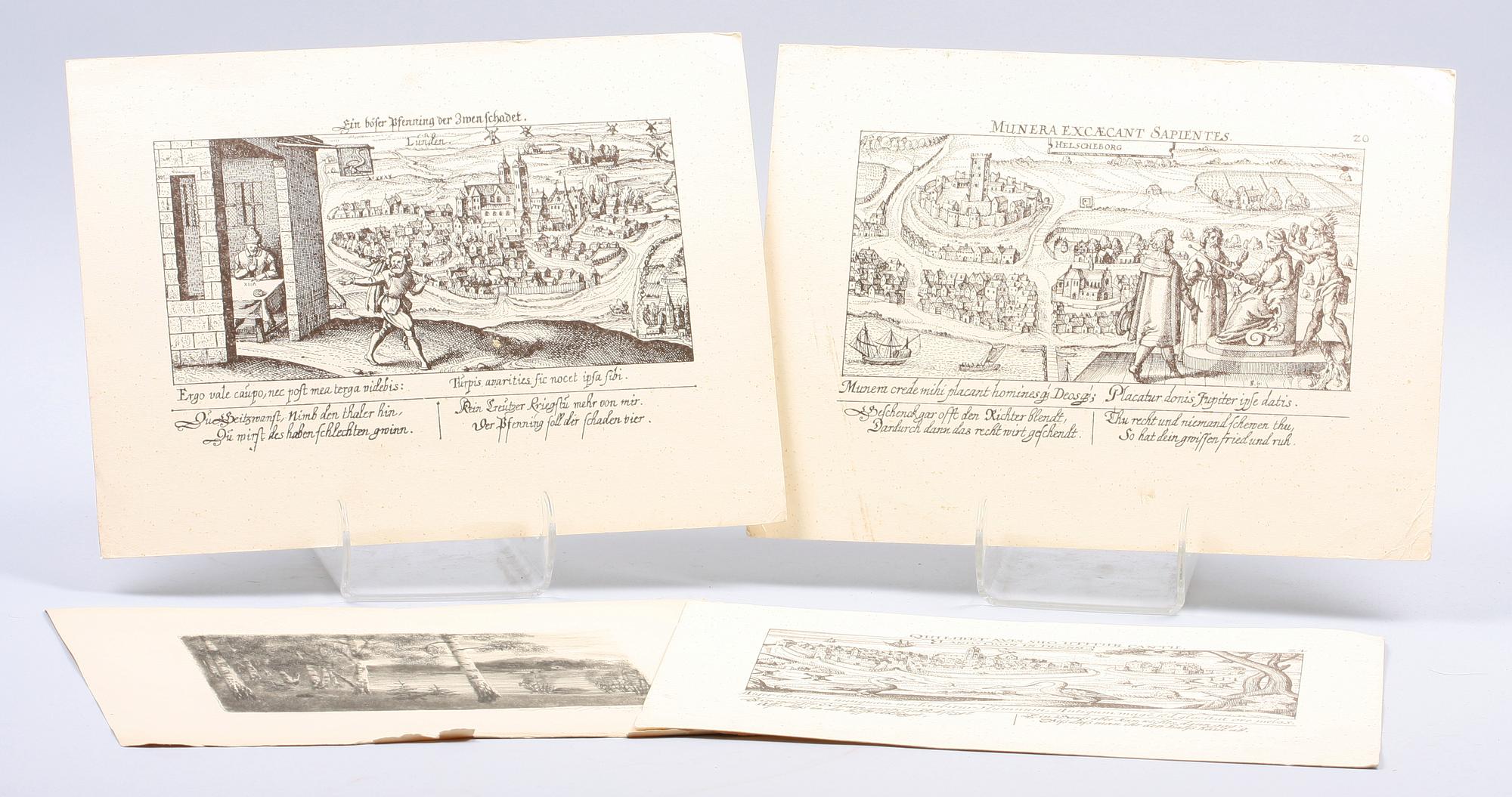 PARTI BÖCKER SAMT GRAFIK, ca 18 delar, 1700-1900-tal.