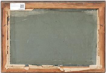 OKÄND KONSTNÄR, olja på pannå. Otydl sign samt monogramsign FG o dat 1914.