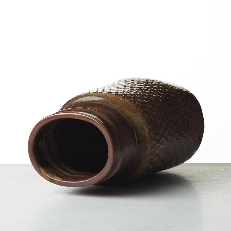 Stig Lindberg, a stoneware vase, Gustavsberg studio, Sweden 1969.