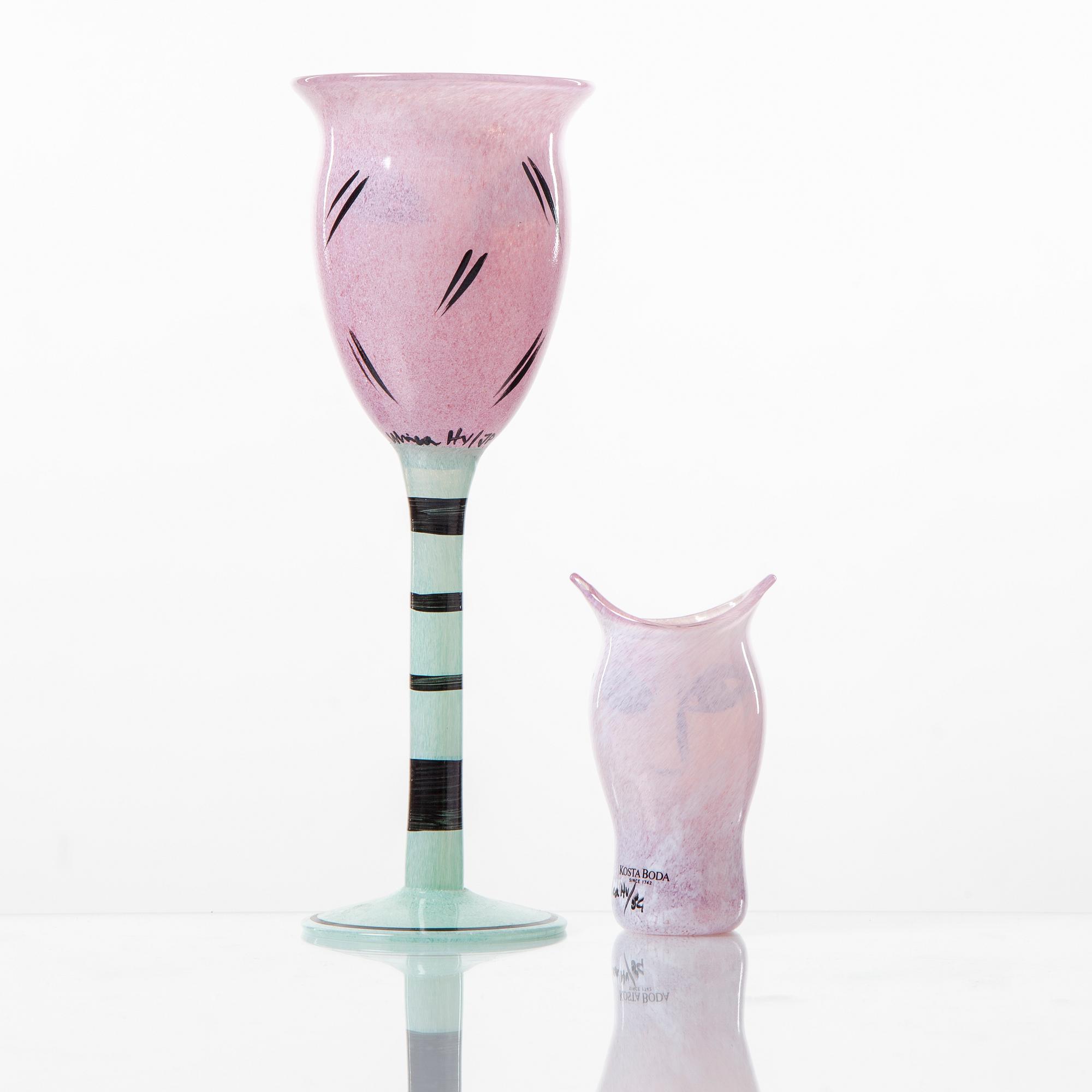 PARTI GLAS, 5 delar. Bl a Ulrica Hydman-Vallien, Kosta Boda och Alvar Aalto.