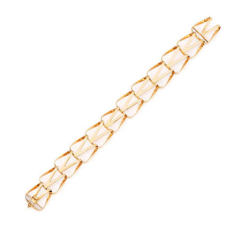 Anders Högberg, an 18K gold bracelet "Hula-hula", Göteborg 1968.